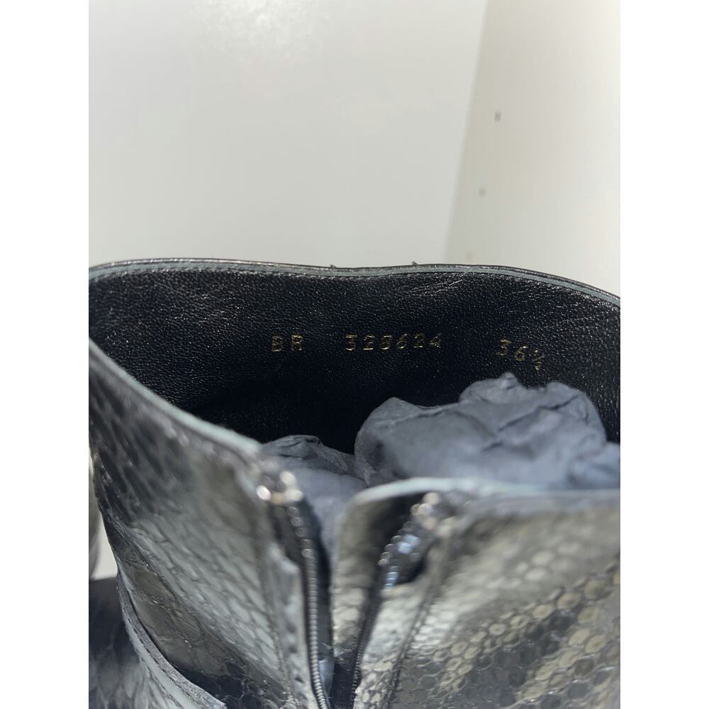 Saint Laurent Paris Black Python Embossed Leather… - image 4